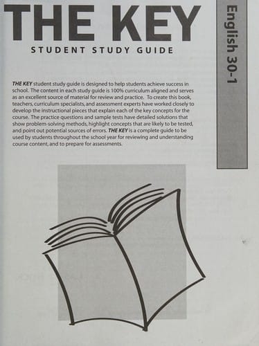 The key student study guide: English 30-1