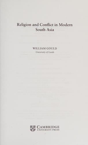 Religion and conflict in modern South Asia