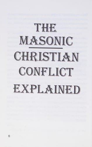 The Masonic/Christian conflict explained