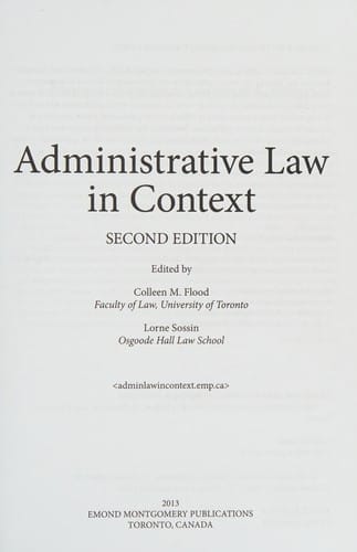 Administrative law in context