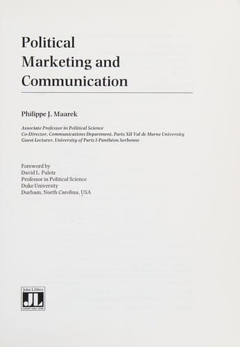 Political Marketing and Commun (Acamedia Research Monograph)