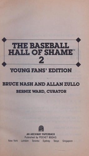 The baseball hall of shame 2