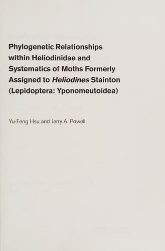 Phylogenetic relationships within Heliodinidae and systematics of moths formerly assigned to Heliodines Stainton (Lepidoptera:Yponomeutoidea)