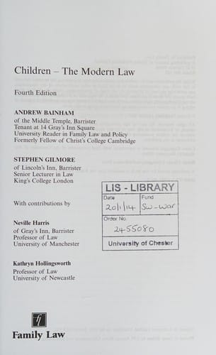 Children, the modern law