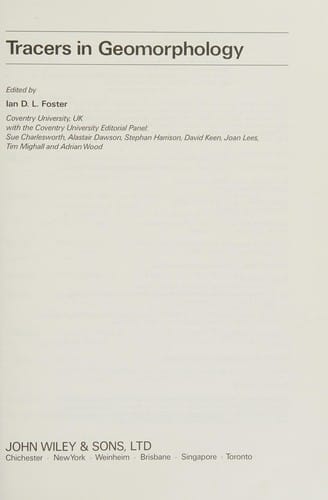 Tracers in geomorphology