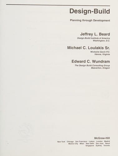 Design-build: planning through development