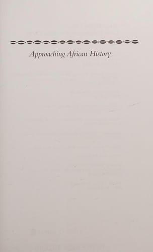 Approaching African History