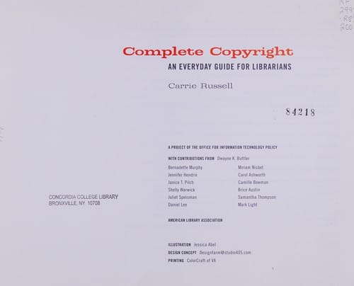 Complete copyright: an everyday guide for librarians