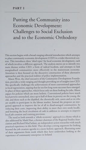 Community economic development