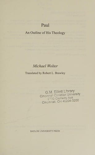 Paul: an outline of his theology