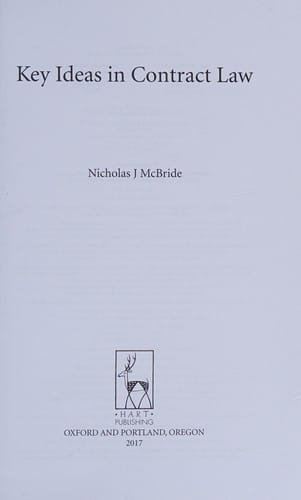 Key Ideas in Contract Law