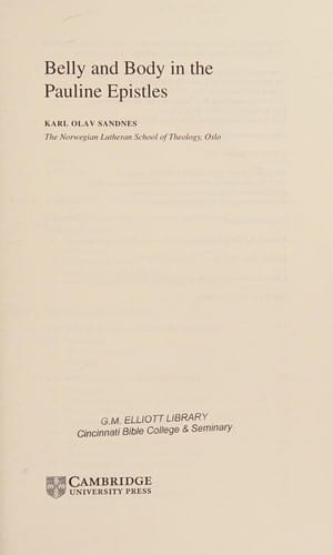 Belly and the body in the Pauline Epistles