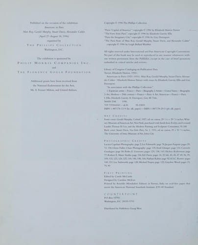 Americans in Paris: (1921-1931) : Man Ray, Gerald Murphy, Stuart Davis, Alexander Calder