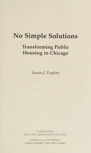 No Simple Solution: Transforming Public Housing in Chicago