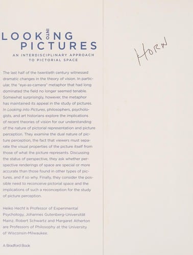 Looking into pictures: an interdisciplinary approach to pictorial space