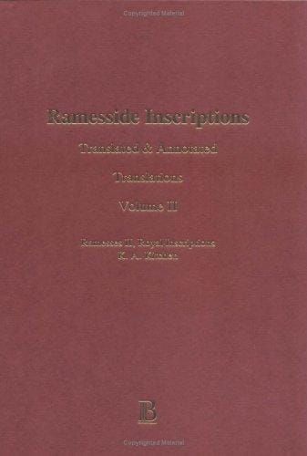 Ramesses II, Royal Inscriptions (Ramesside Inscriptions)