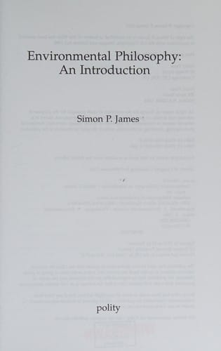 Environmental philosophy: an introduction