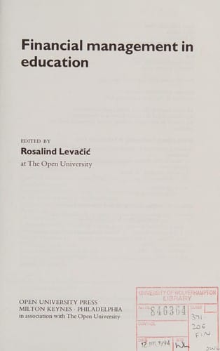 Financial management in education