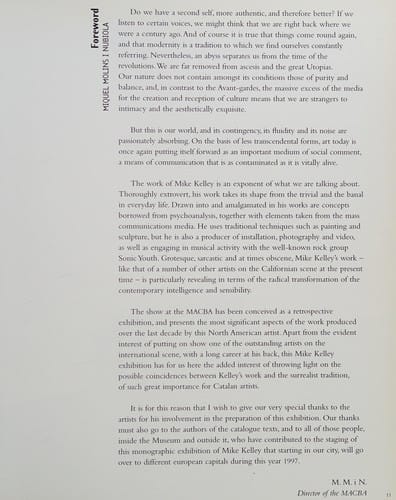 Mike Kelley: 1985-1996