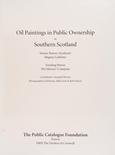 Oil Paintings in Public Ownership in Southern Scotland