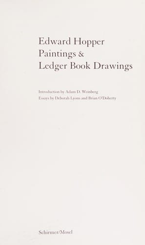 Edward Hopper: paintings & ledger book drawings