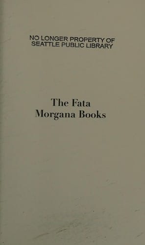 Fata Morgana Books