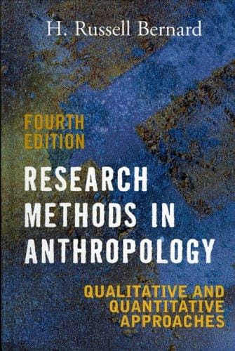 Research methods in anthropology: qualitative and quantitative approaches