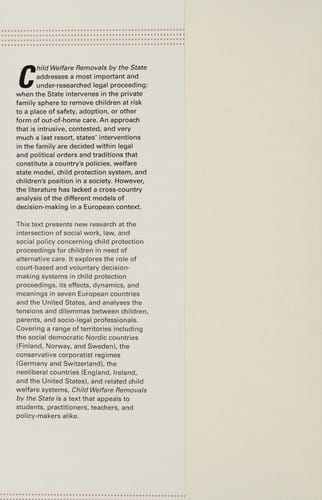Child Welfare Removals by the State: A Cross-Country Analysis of Decision-Making Systems