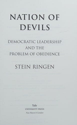 Nation of Devils: Democratic Leadership and the Problem of Obedience