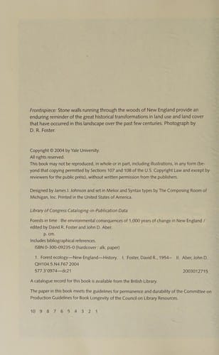 Forests in time: the environmental consequences of 1,000 years of change in New England