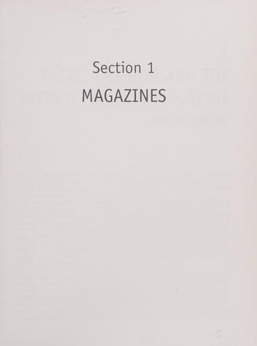 Fashion Media: Past and Present