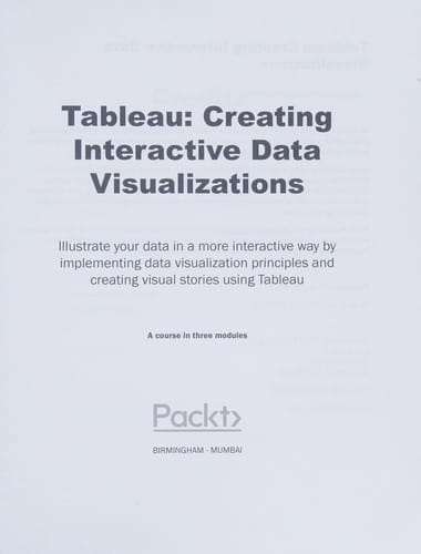 Tableau: Creating Interactive Data Visualizations