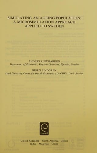 Simulating an ageing population: a microsimulation approach applied to Sweden