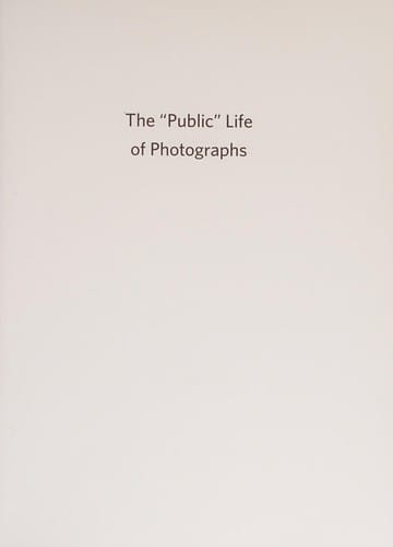 The "public" life of photographs