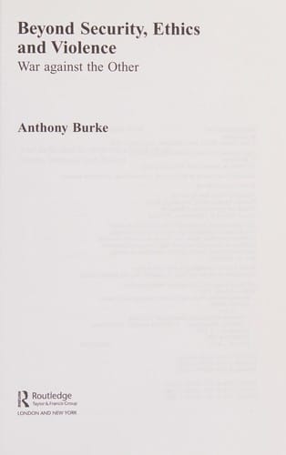 BEYOND SECURITY, ETHICS AND VIOLENCE.