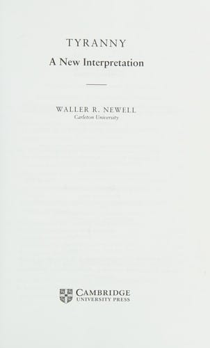 Tyranny: A New Interpretation