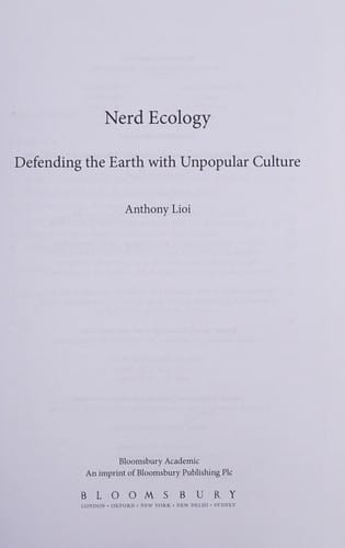 Nerd Ecology: Defending the Earth with Unpopular Culture