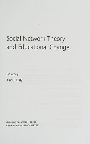 Social network theory and educational change