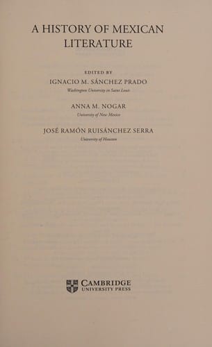 A history of Mexican literature