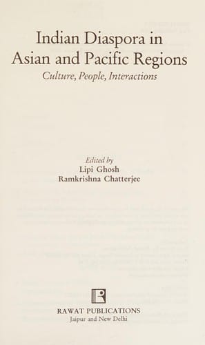 Indian diaspora in Asian and Pacific regions: culture, people, interactions