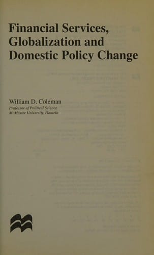 Financial services, globalization and domestic policy change