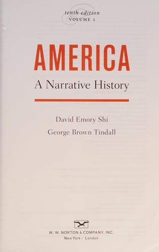 America Vol. 2: A Narrative History
