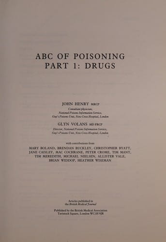 ABC of Poisoning Drugs (Part 1)