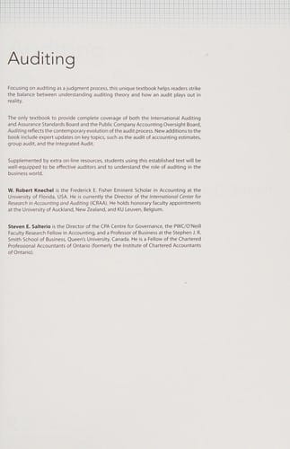 Auditing: Risk and Assurance