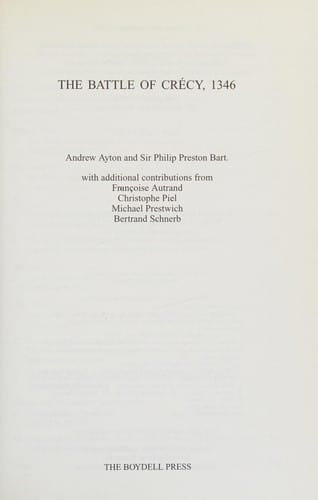 The Battle of Crécy, 1346