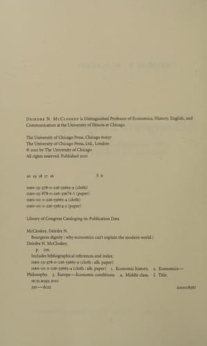 Bourgeois Dignity: Why Economics Can't Explain the Modern World