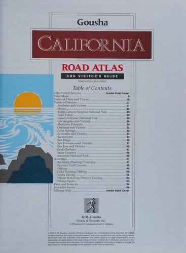 Gousha California Road Atlas and Visitor's Guide (Gousha State Atlases)