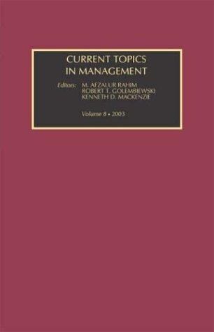 Current Topics in Management, Vol. 8