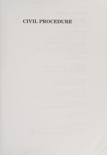 Civil Procedure