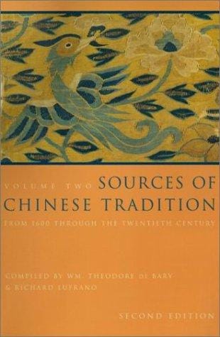 Sources of Chinese Tradition, Vol. 2